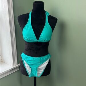 Surfside aqua 2pc bikini small